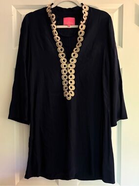 Lilly Pulitzer Navy Gracelynn Stretch Tunic Dress